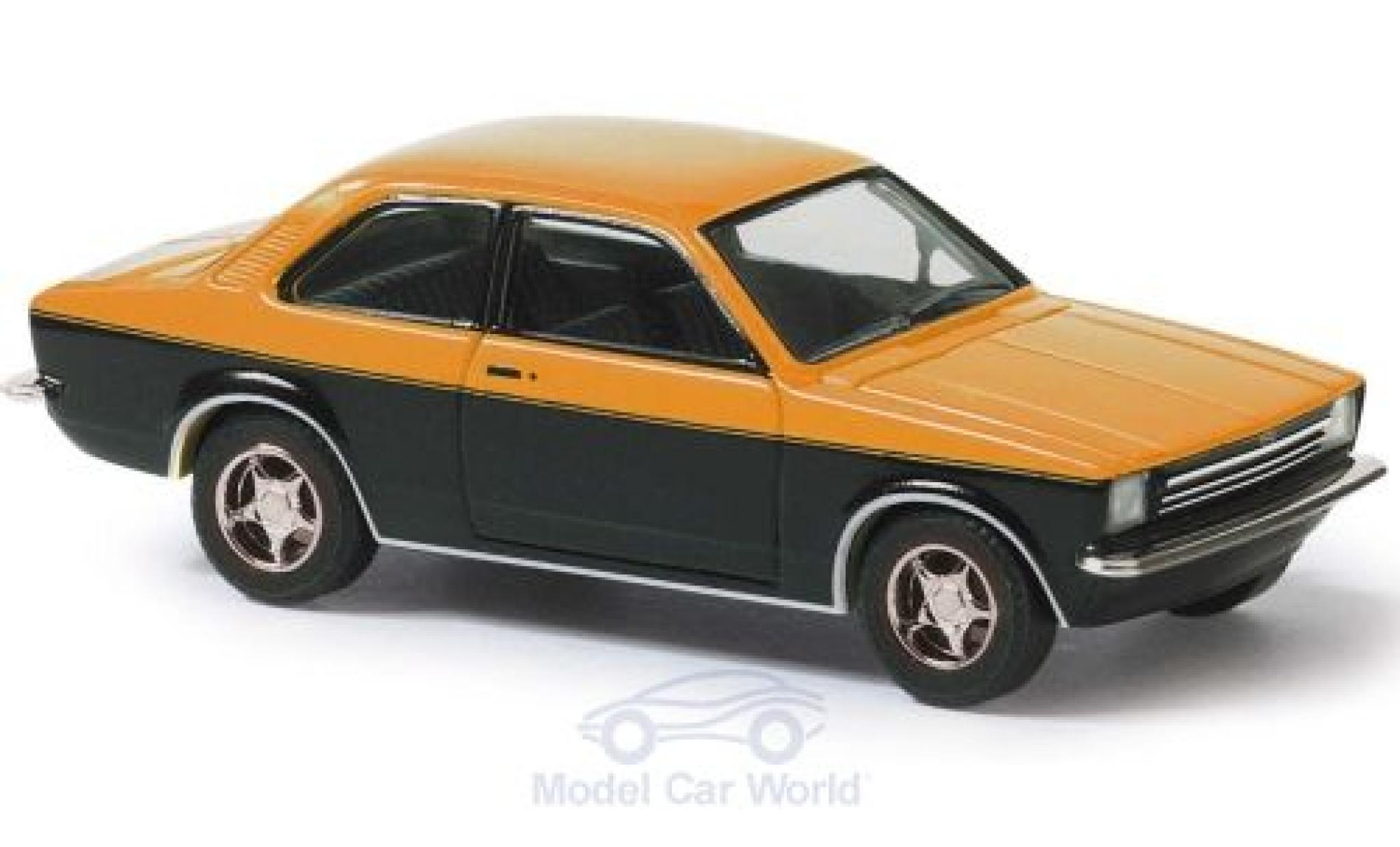 Opel Kadett 1/87 Busch C orange/nero 1977 modellino in miniatura