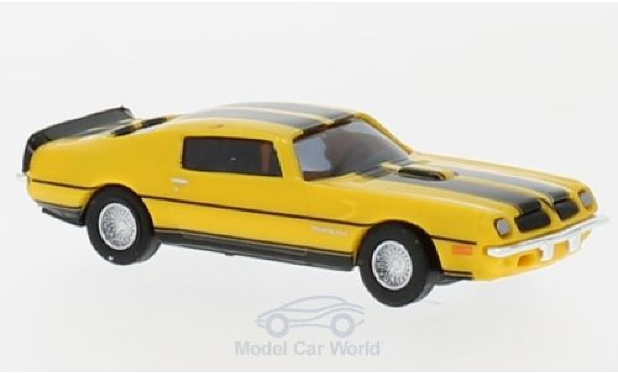 Pontiac Firebird 1/87 Busch TransAm giallo/nero 1974 modellino in miniatura