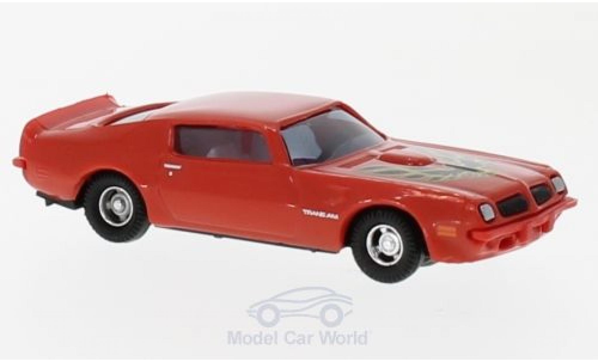 Pontiac Firebird 1/87 Busch TransAm rosso/Dekor 1974 modellino in miniatura