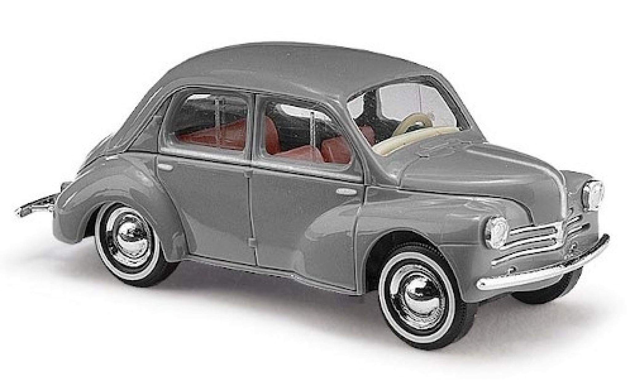 Renault 4CV 1/87 Busch grigio 1958 avec Weißwandreifen modellino in miniatura