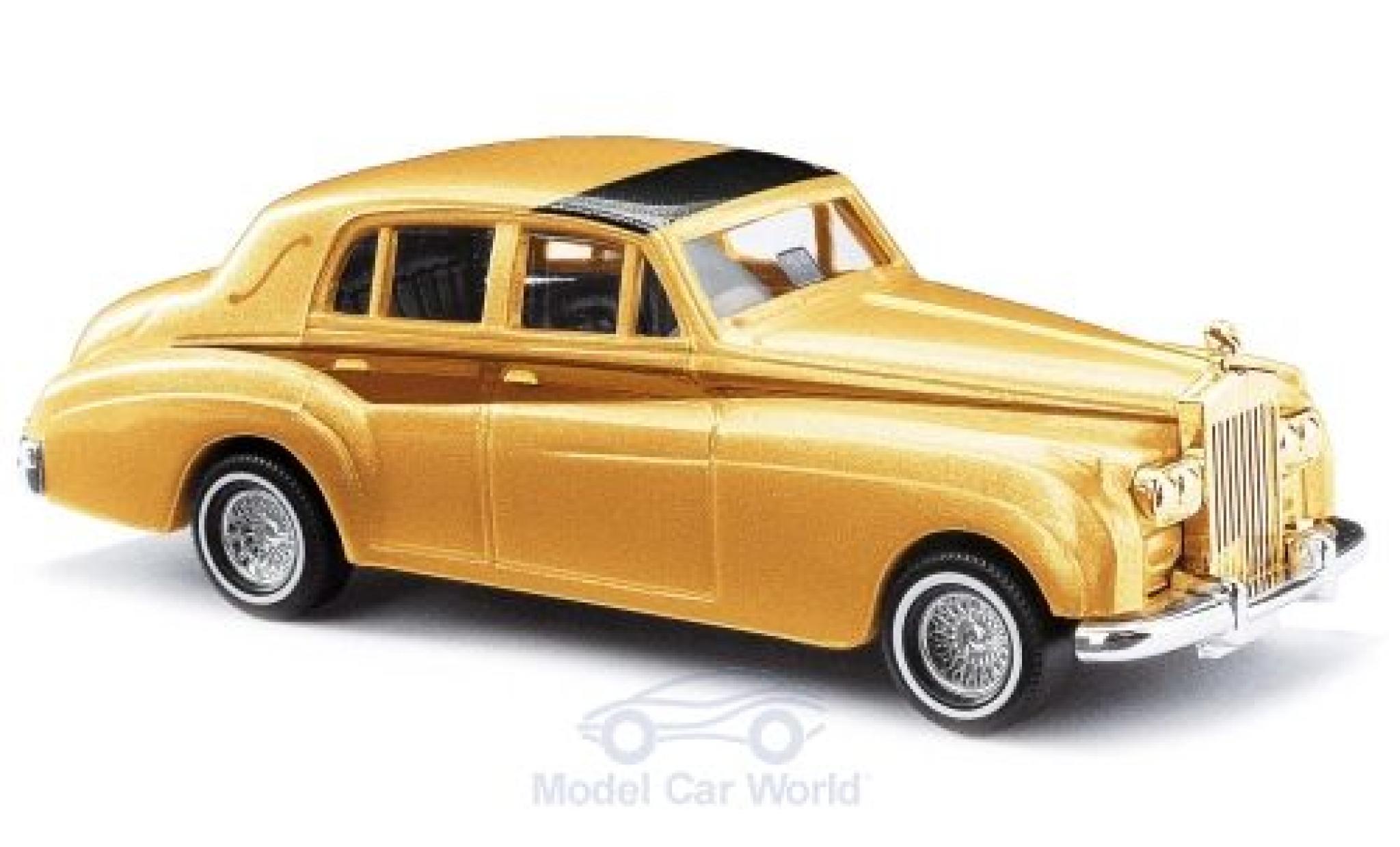 Rolls Royce Silver Cloud 1/87 Busch metallico giallo/marroneee 1959 modellino in miniatura