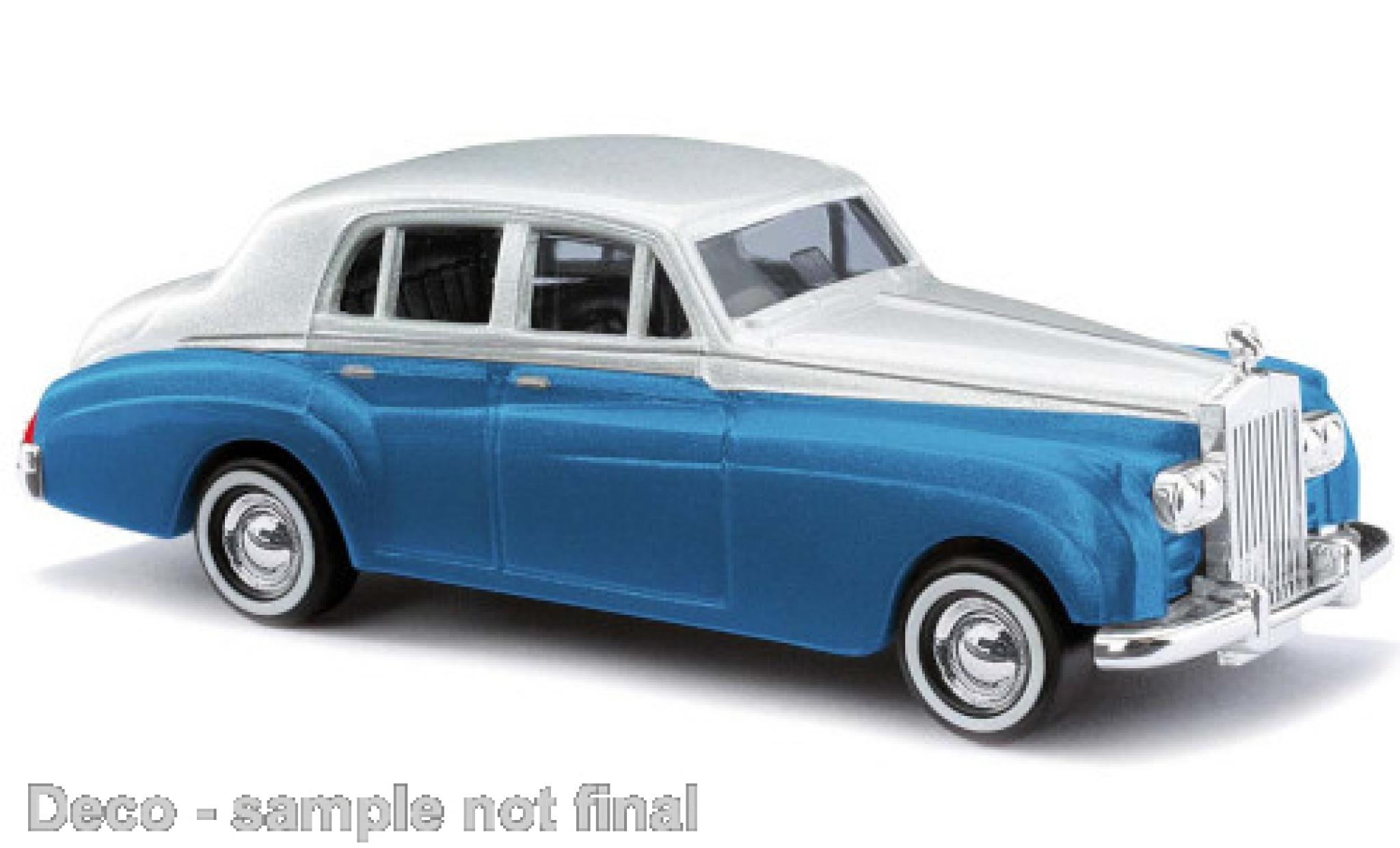 Rolls Royce Silver Cloud 1/87 Busch grigio/blu 1959 modellino in miniatura