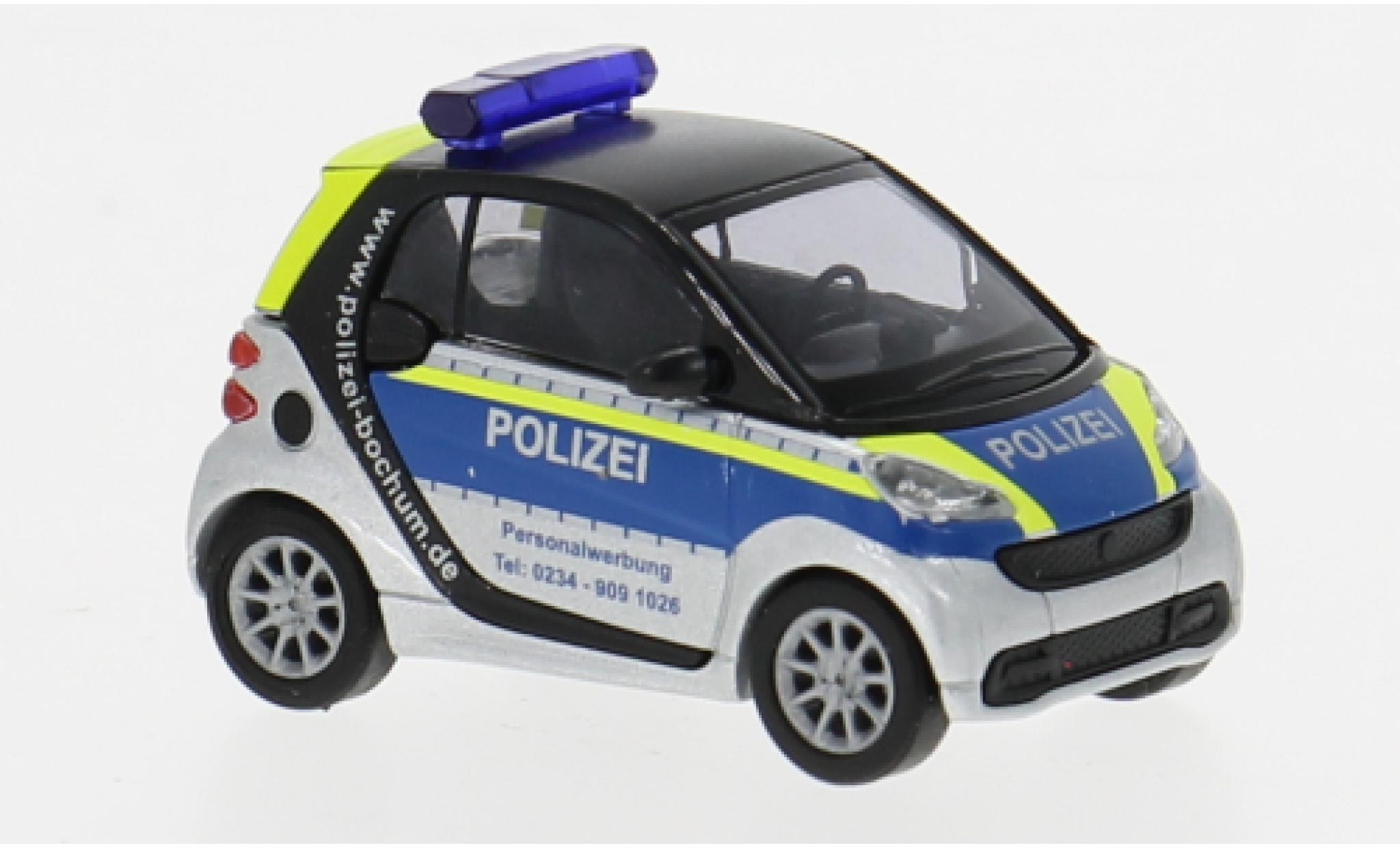 Smart ForTwo 1/87 Busch Fortwo Coupe 2012 Polizei Bochum 1:87 modellino in miniatura