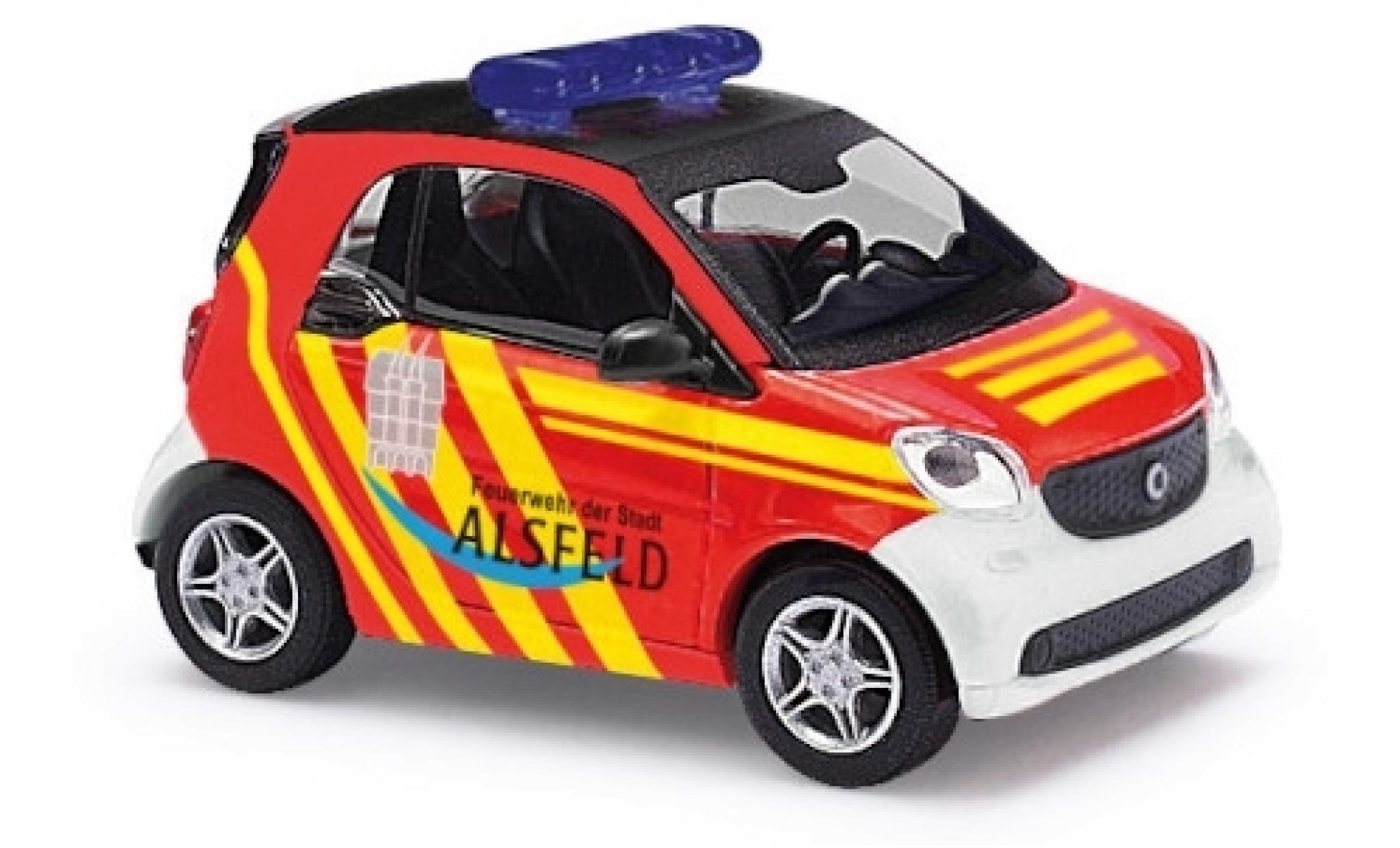 Smart ForTwo 1/87 Busch Fortwo Feuerwehr Alsfeld 2014 modellino in miniatura
