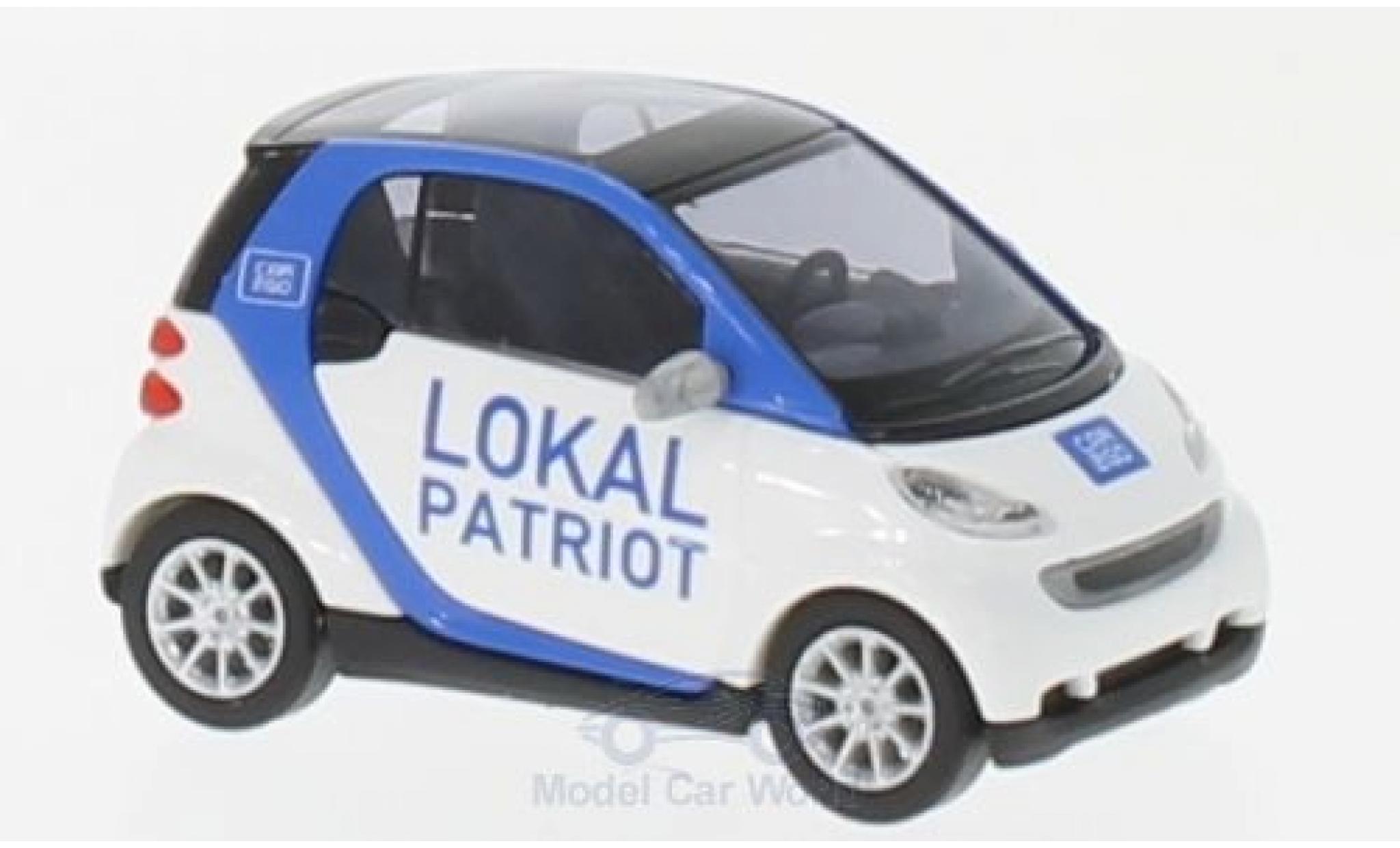 Smart ForTwo 1/87 Busch Fortwo Lokal Patriot 2007 Car2go modellino in miniatura