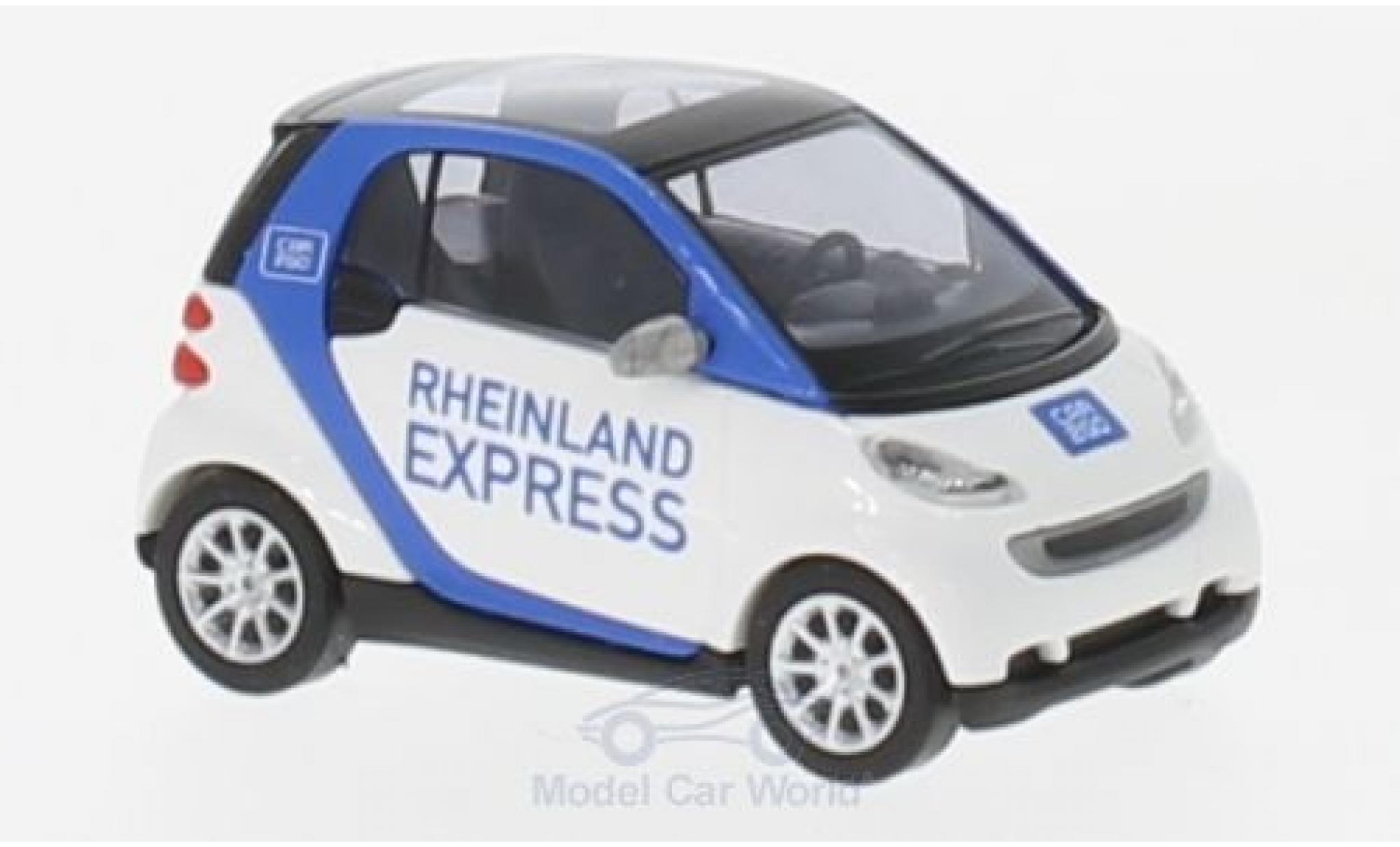 Smart ForTwo 1/87 Busch Fortwo Rheinland Express 2007 Car2go modellino in miniatura