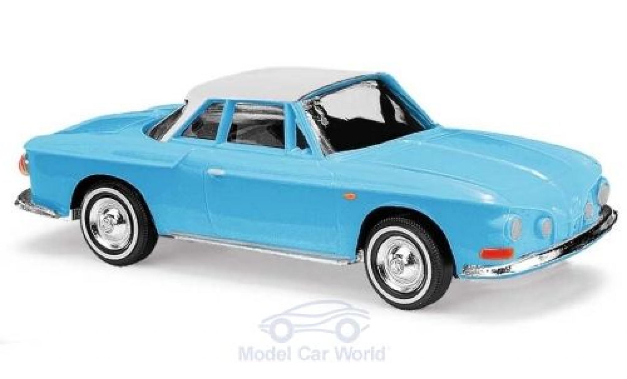 Volkswagen Karmann 1/87 Busch Ghia 1600 blu/bianco 1961 modellino in miniatura