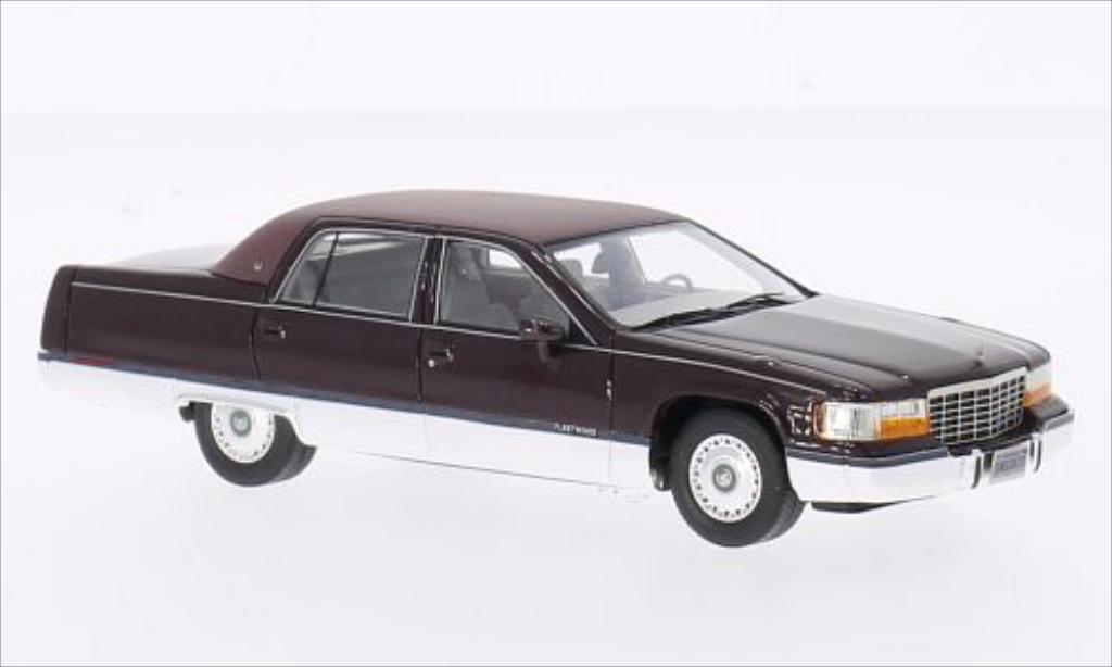 Cadillac Fleetwood Brougham 1/43 Neo Brougham metallico rosso 1994 modellino in miniatura