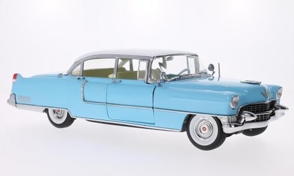 Cadillac Fleetwood 1/18 Greenlight Series 60 Special blu/bianco 1955 modellino in miniatura
