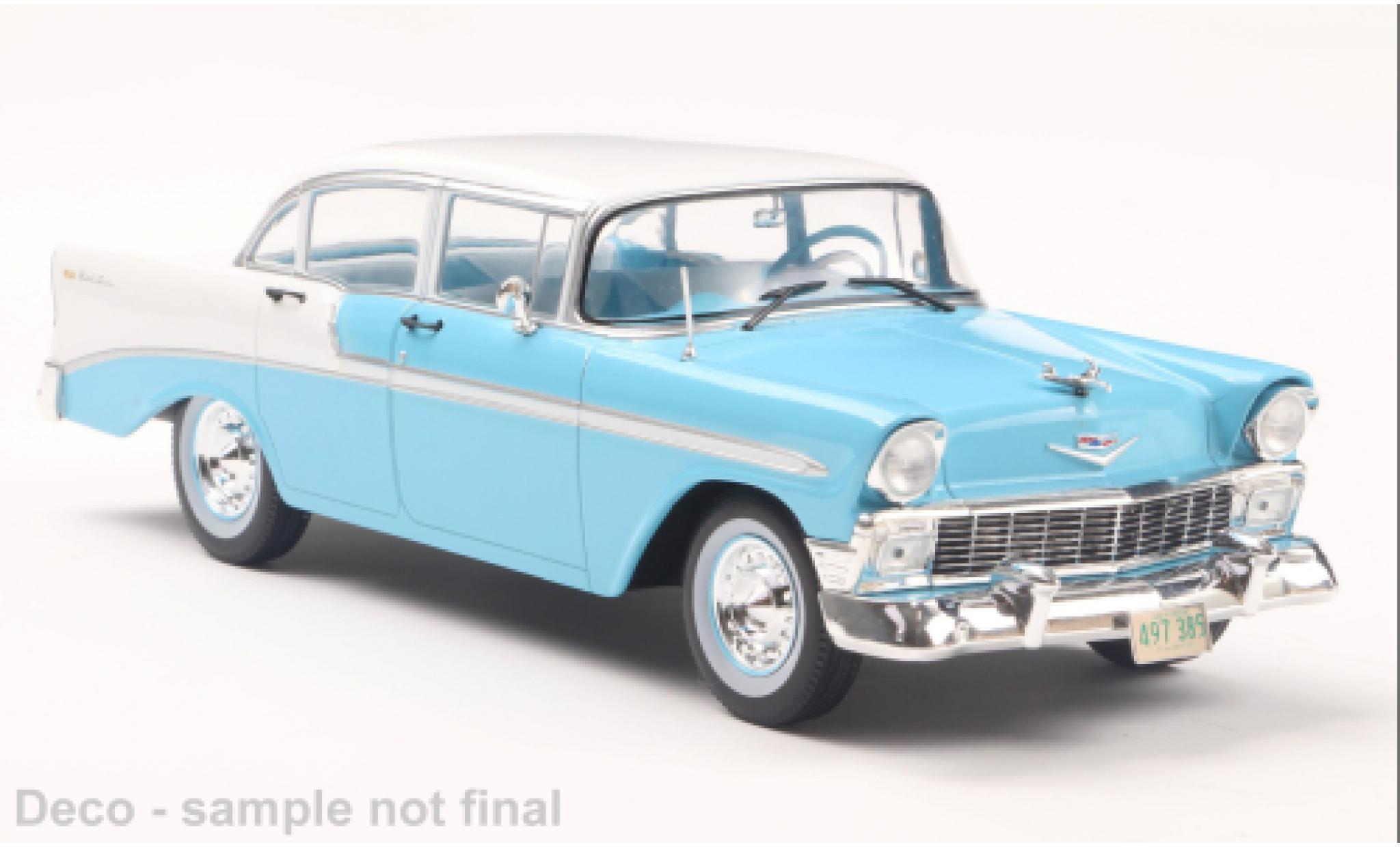 Chevrolet Bel Air 1/24 WhiteBox 4-Door blau 1:24 modellino in miniatura