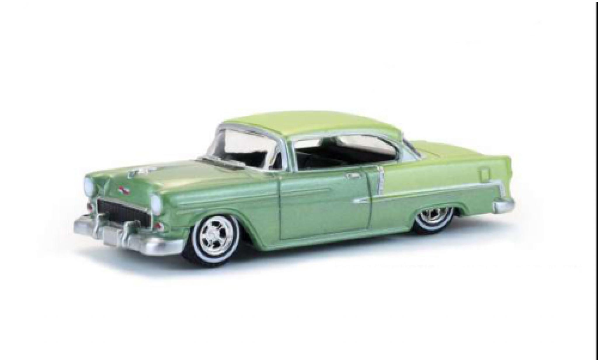 Chevrolet Bel Air 1/64 Greenlight - Lowrider gr&uuml;n/gr&uuml;n 1956 1:64 modellino in miniatura