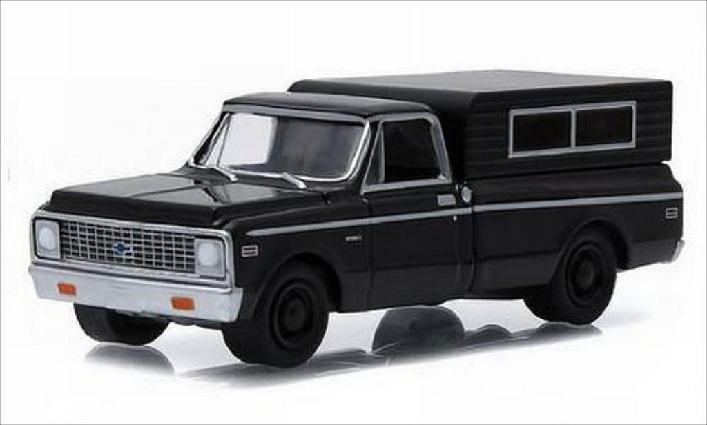 Chevrolet C-10 1/64 Greenlight Camper nero/matt-nero 1972 modellino in miniatura