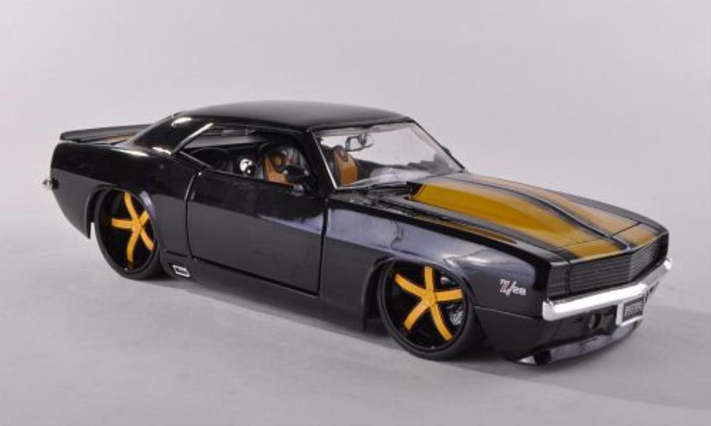 Chevrolet Camaro Z28 1/24 Jada Toys Z28 nero/giallo 1969 modellino in miniatura