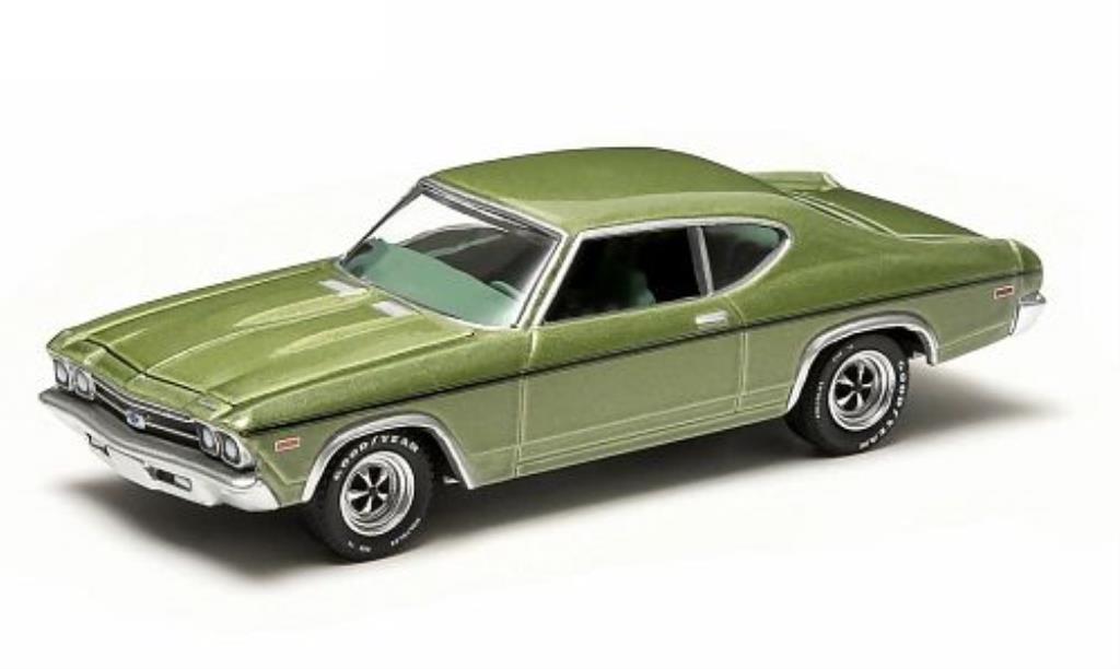 Chevrolet Chevelle 1/64 Greenlight Copo grun 1969 modellino in miniatura