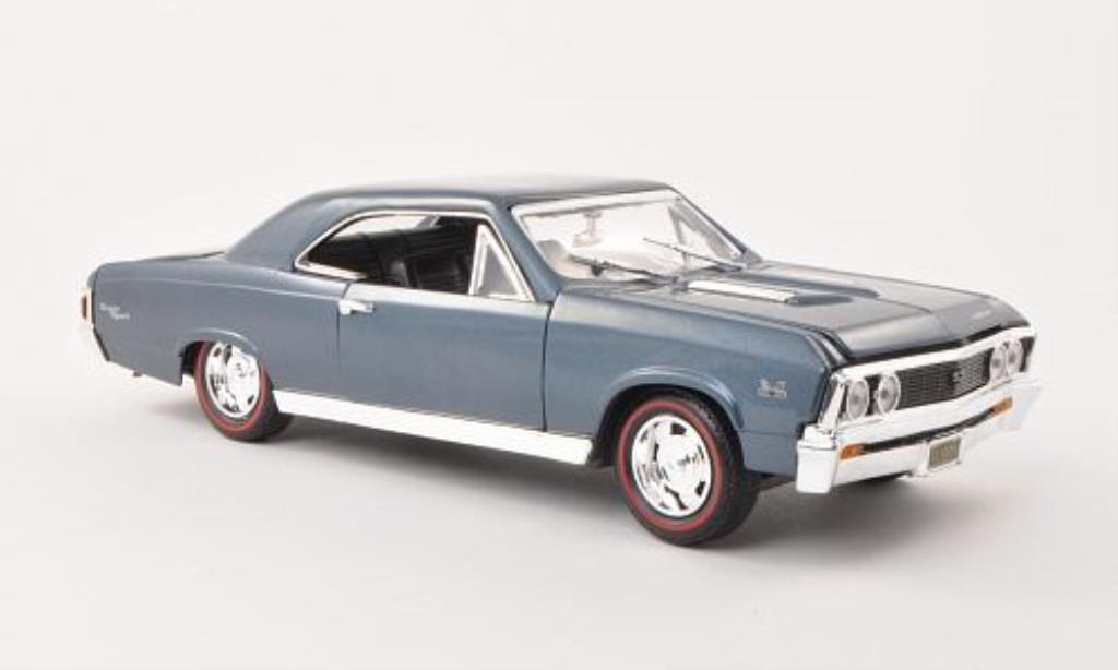 Chevrolet Chevelle 1/18 Motormax SS 396 grigio-blu 1967 modellino in miniatura