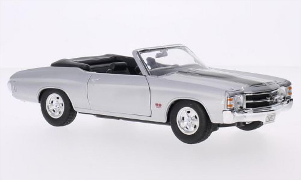 Chevrolet Chevelle 1/24 Welly SS 454 Convertibile grigio/nero 1971 modellino in miniatura
