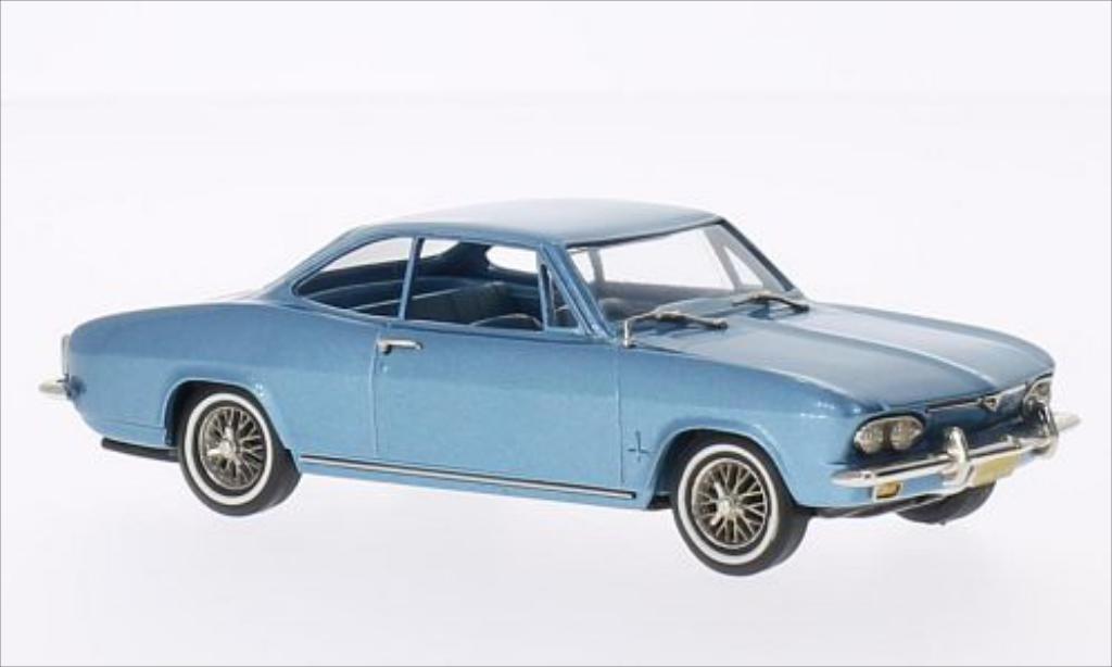 Chevrolet Corvair 1/43 Brooklin Monza metallico blu 1967 modellino in miniatura