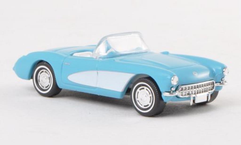 Chevrolet Corvette C1 1/87 Busch C1 C1 Convertibile blu/bianco 1956 modellino in miniatura