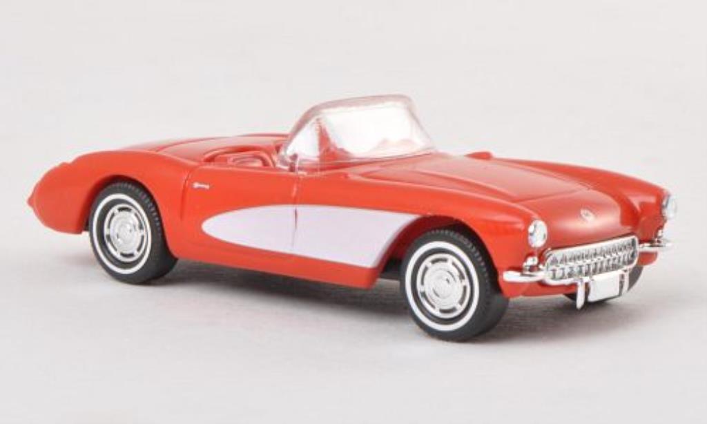 Chevrolet Corvette C1 1/87 Busch C1 C1 Convertibile rosso-orange/bianco 1956 modellino in miniatura