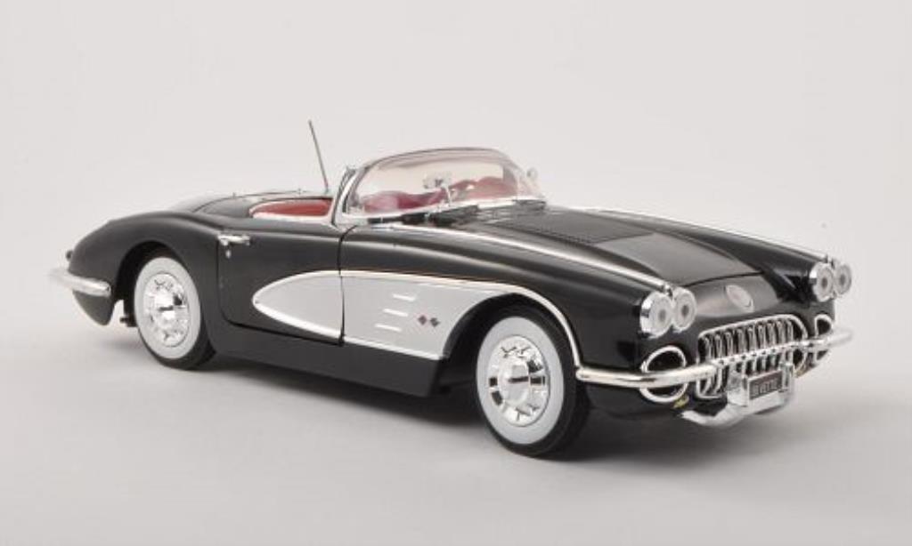 Chevrolet Corvette C1 1/18 Motormax C1 C1 nero/grigio 1958 modellino in miniatura