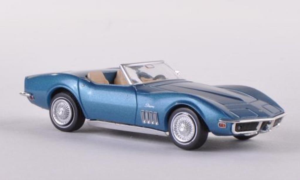 Chevrolet Corvette C3 1/87 Brekina C3 Convertibile blu modellino in miniatura