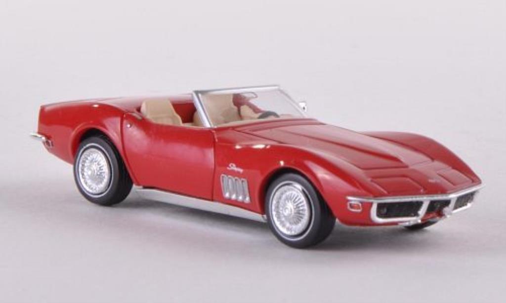 Chevrolet Corvette C3 1/87 Brekina C3 Convertibile rosso modellino in miniatura