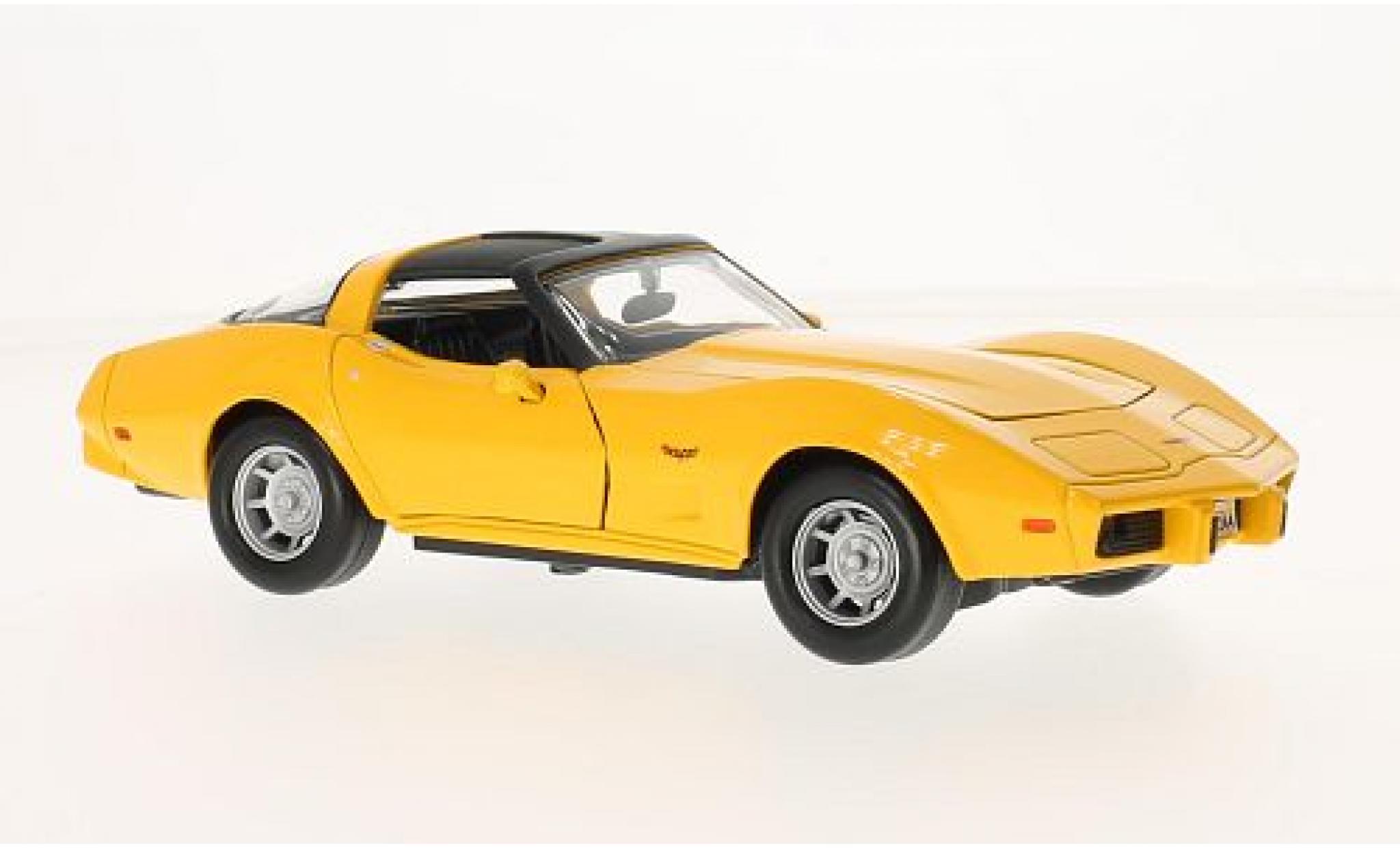Chevrolet Corvette 1/24 Motormax (C3) gelb 1:24 modellino in miniatura
