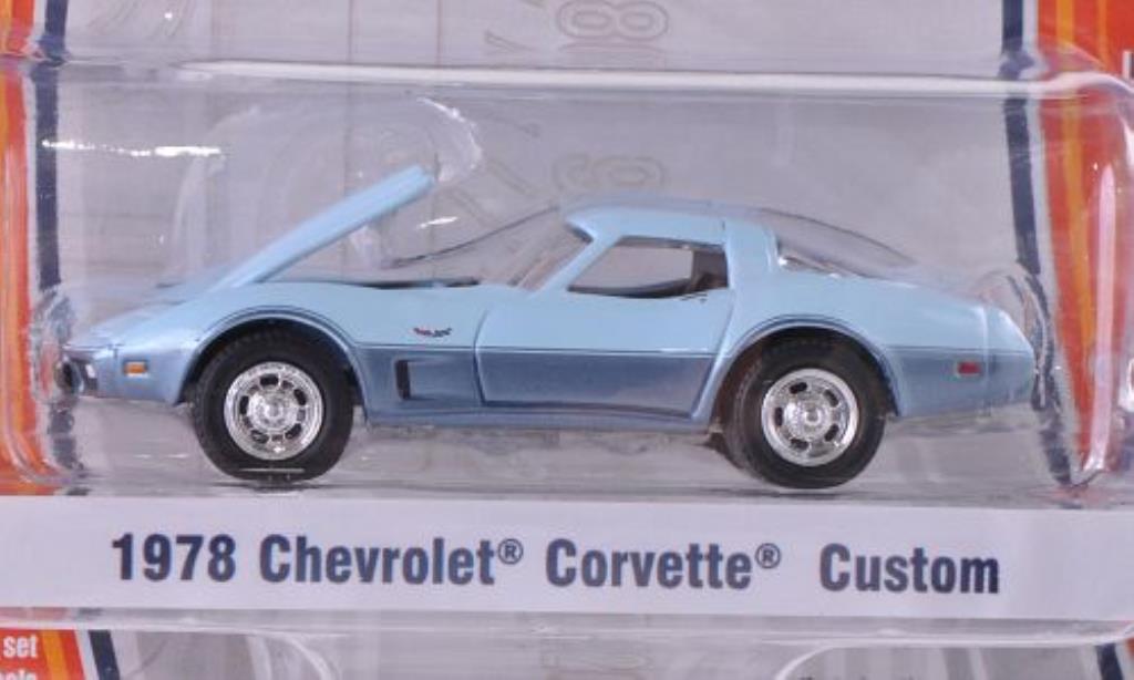 Chevrolet Corvette C3 1/64 Greenlight C3 blu/grigio 1978 modellino in miniatura