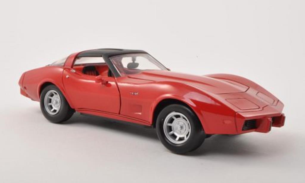 Chevrolet Corvette C3 1/24 Motormax C3 rosso/matt-nero 1979 modellino in miniatura