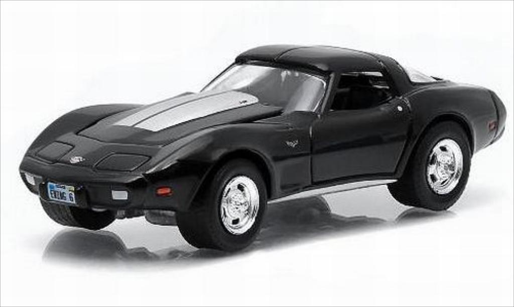 Chevrolet Corvette C3 1/64 Greenlight C3 nero/grigio 1978 modellino in miniatura