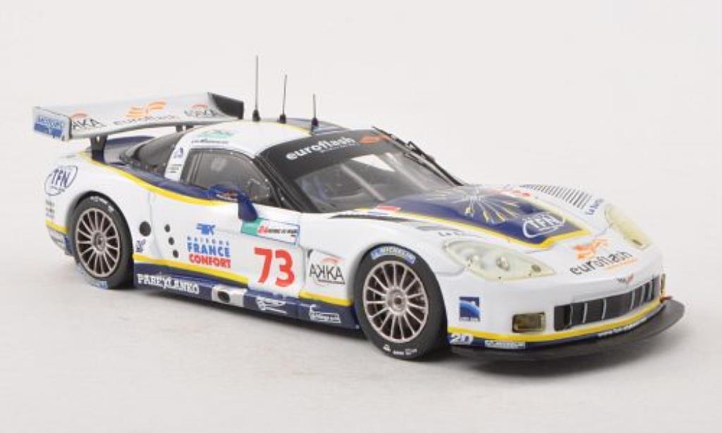 Chevrolet Corvette C6 1/43 IXO C6 C6.R No.73 Euroflash 24h Le Mans 2008 modellino in miniatura