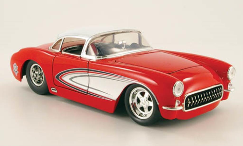 Chevrolet Corvette C1 1/24 Jada Toys C1 rosso/bianco 1957 modellino in miniatura