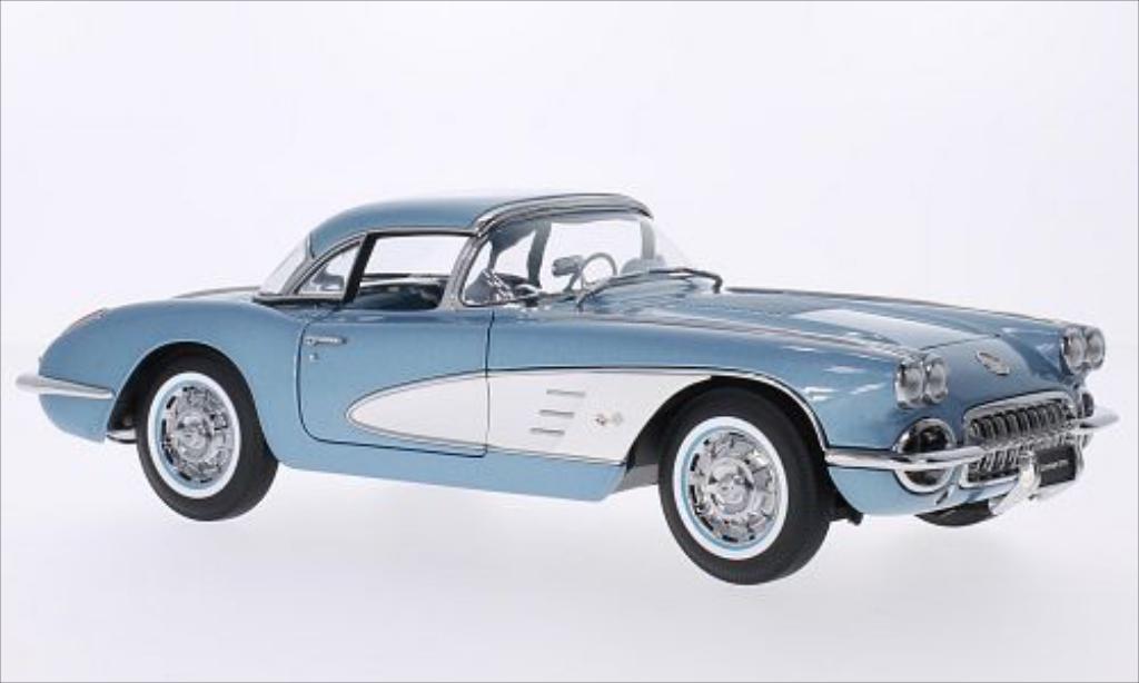 Chevrolet Corvette C1 1/18 Autoart C1 metallico blu/bianco 1958 modellino in miniatura