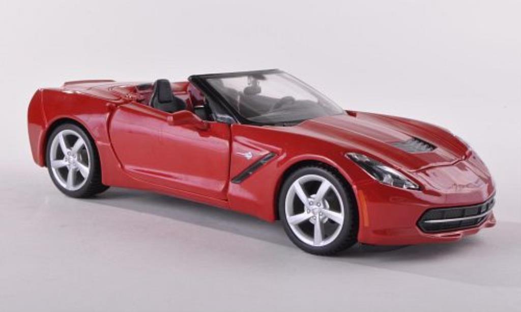 Chevrolet Corvette C7 1/24 Maisto C7 (C 7) Convertibile rosso 2014 modellino in miniatura