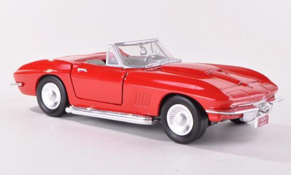 Chevrolet Corvette C2 1/24 Motormax C2 Convertibile (C2) rosso modellino in miniatura