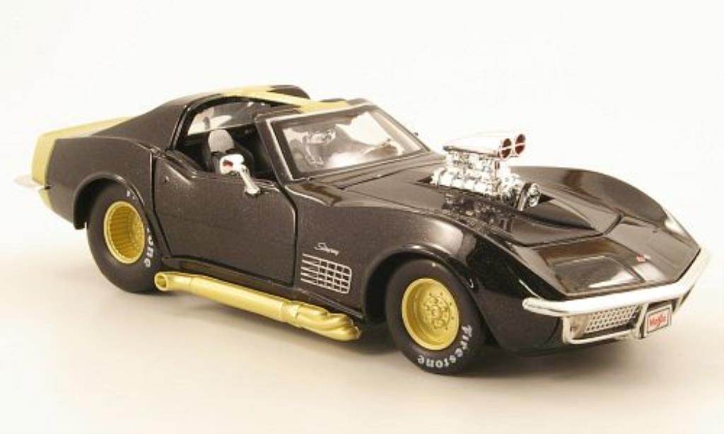 Chevrolet Corvette C3 1/24 Maisto C3 nero/gold 1970 modellino in miniatura