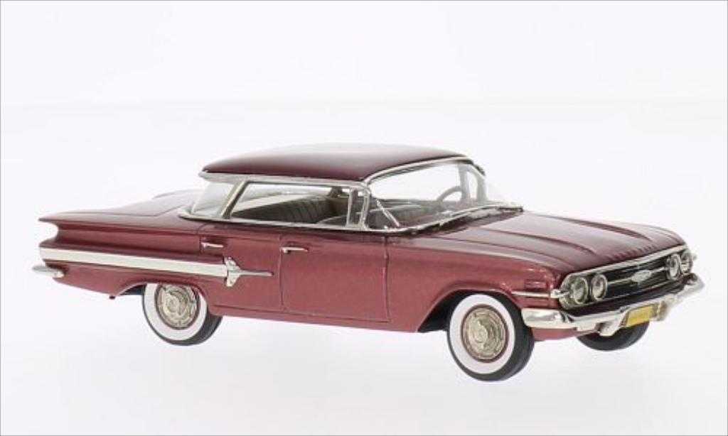 Chevrolet Impala 1/43 Brooklin 4-door Hardtop Sports Sedan metallico rosa/rosso 1960 modellino in miniatura