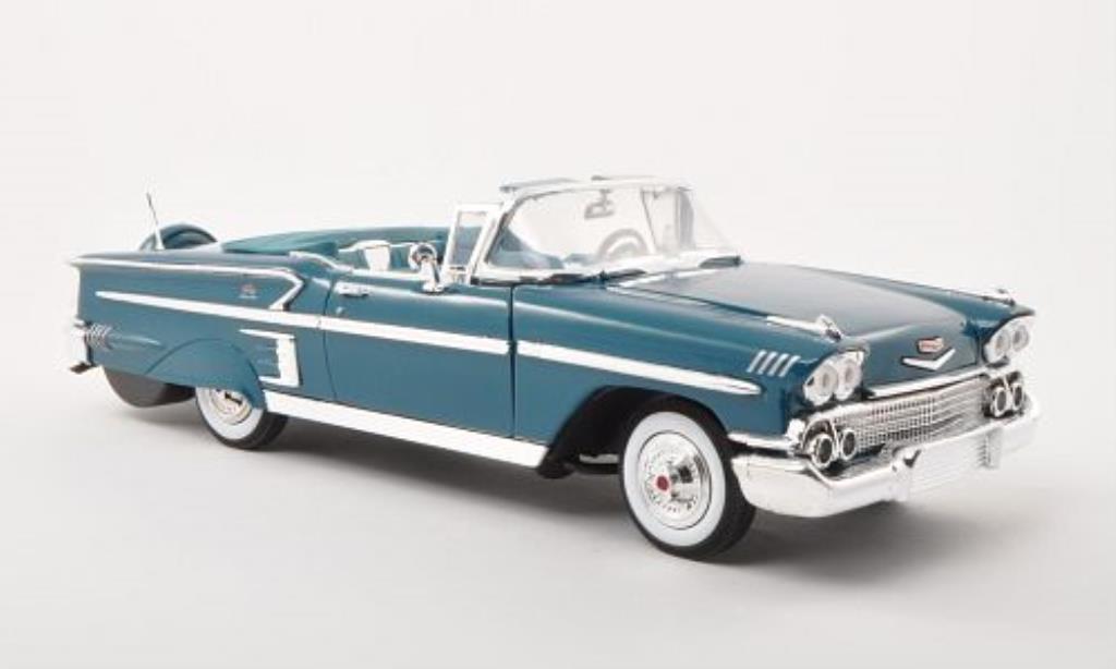 Chevrolet Impala 1/18 Motormax Convertibile turkis 1958 modellino in miniatura