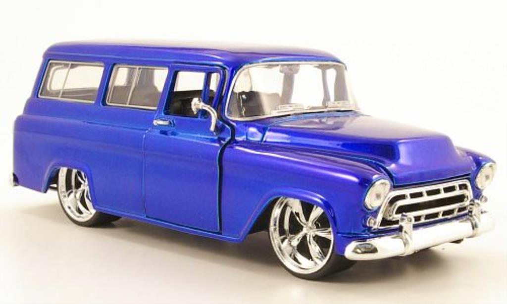 Chevrolet Suburban 1/24 Jada Toys blu 1957 modellino in miniatura