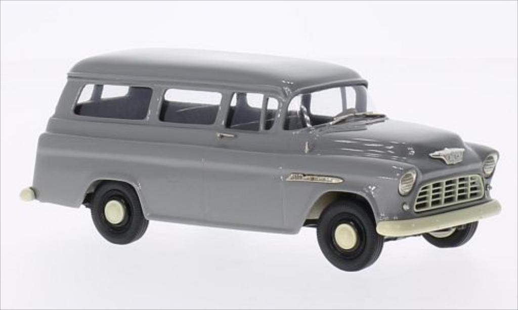 Chevrolet Suburban 1/43 Brooklin Carryall grigio 1955 modellino in miniatura