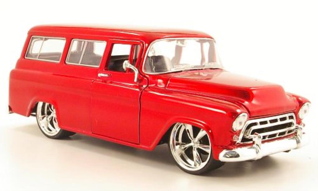 Chevrolet Suburban 1/24 Jada Toys rosso 1957 modellino in miniatura