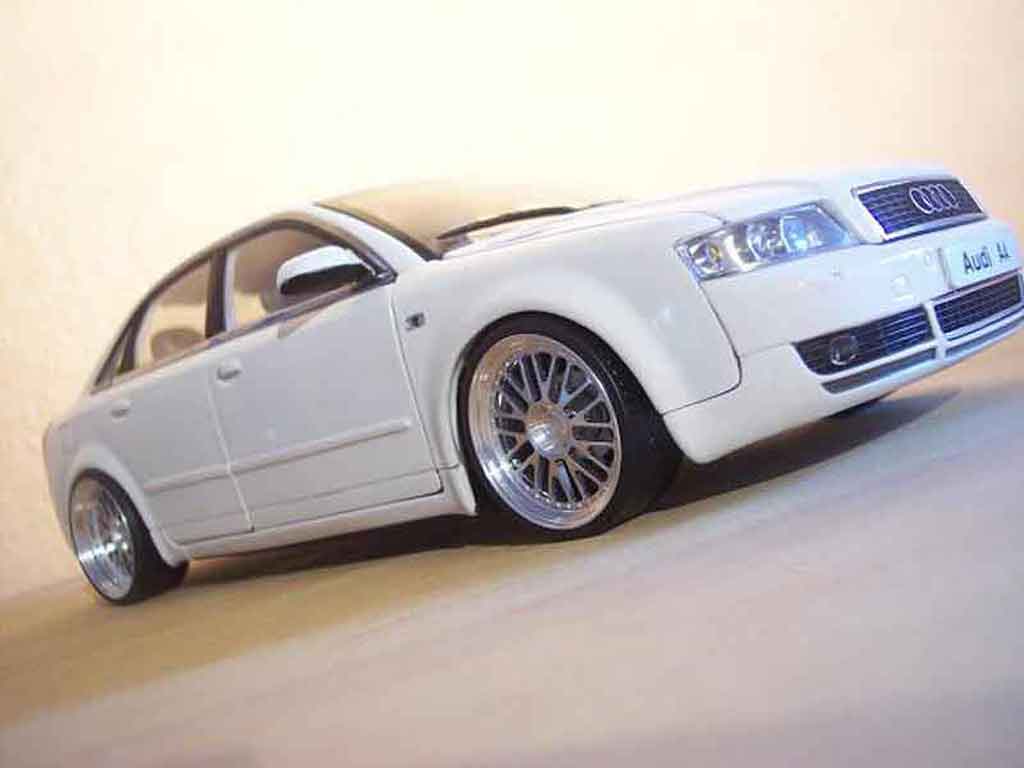Audi A4 1/18 Minichamps bianco jantes bbs tuning modellino in miniatura