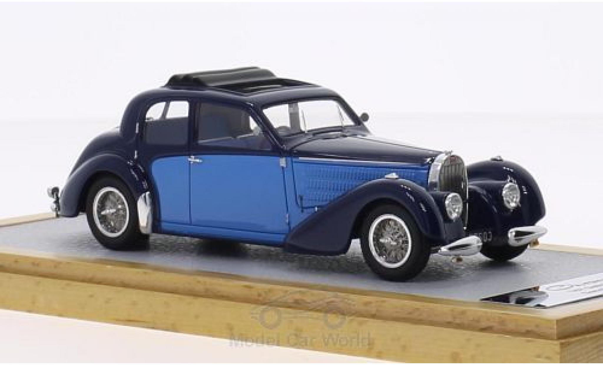 Bugatti 57 S 1/43 Chromes Type Galibier Gangloff Demi Berline blu/blu RHD 1937 sn603 modellino in miniatura
