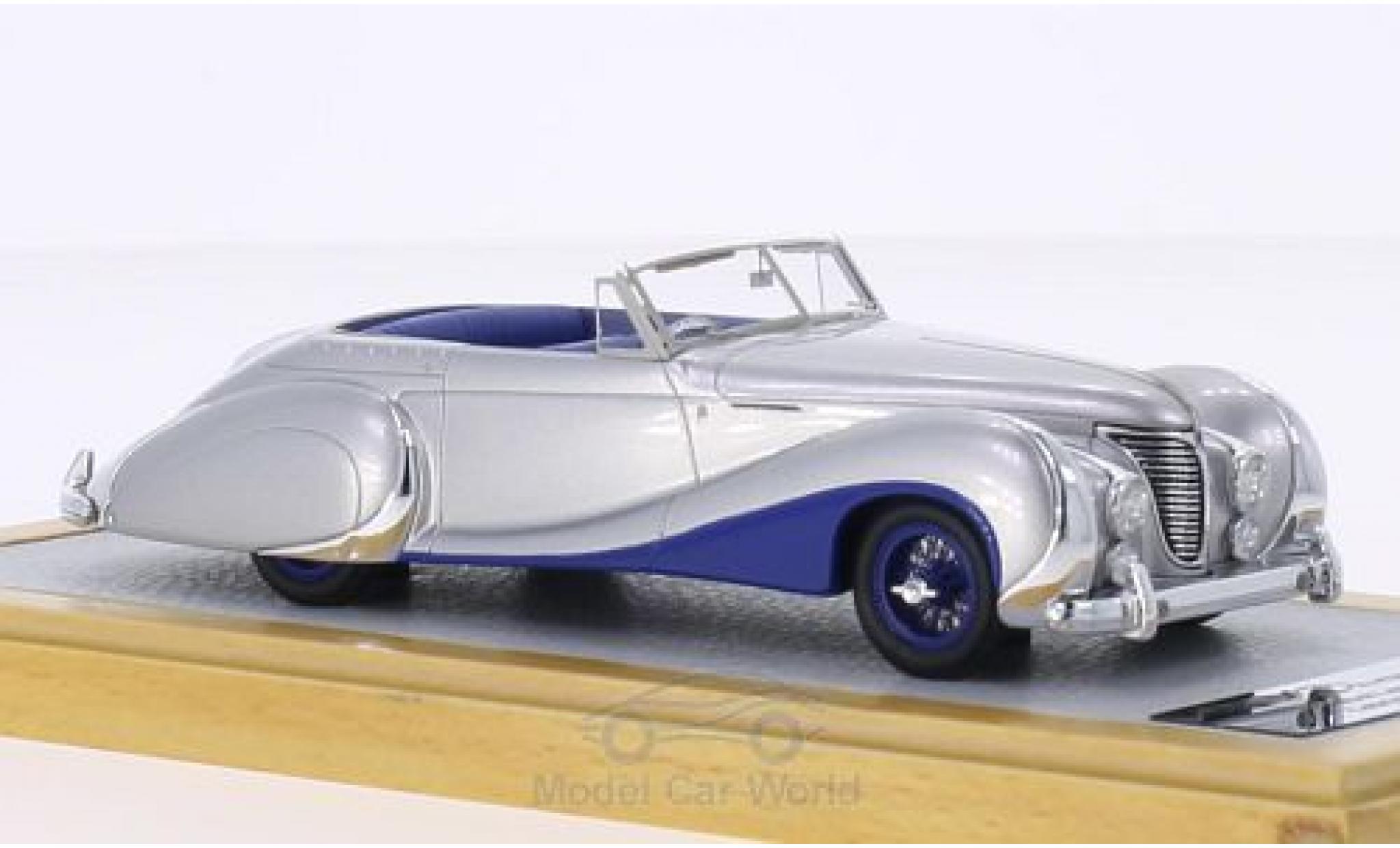 Talbot Lago 1/43 Chromes T26 Record Cabriolet Saoutchik grigio/blu RHD 1948 sn 100272 modellino in miniatura