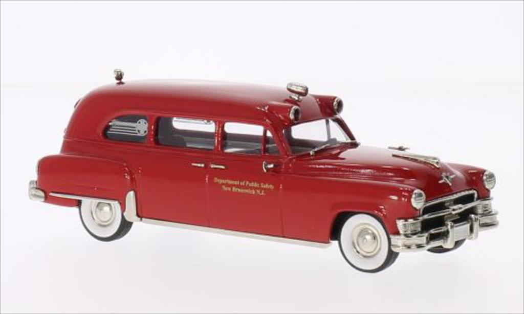 Chrysler Imperial 1/43 Brooklin Ambulance New Brunswick rosso 1953 modellino in miniatura