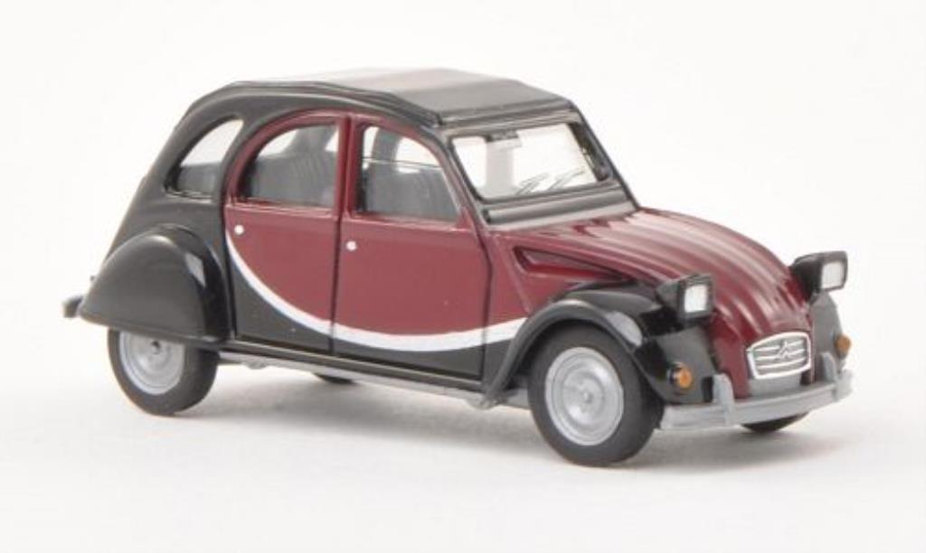Citroen 2CV 1/87 Herpa Charleston nero/rosso modellino in miniatura