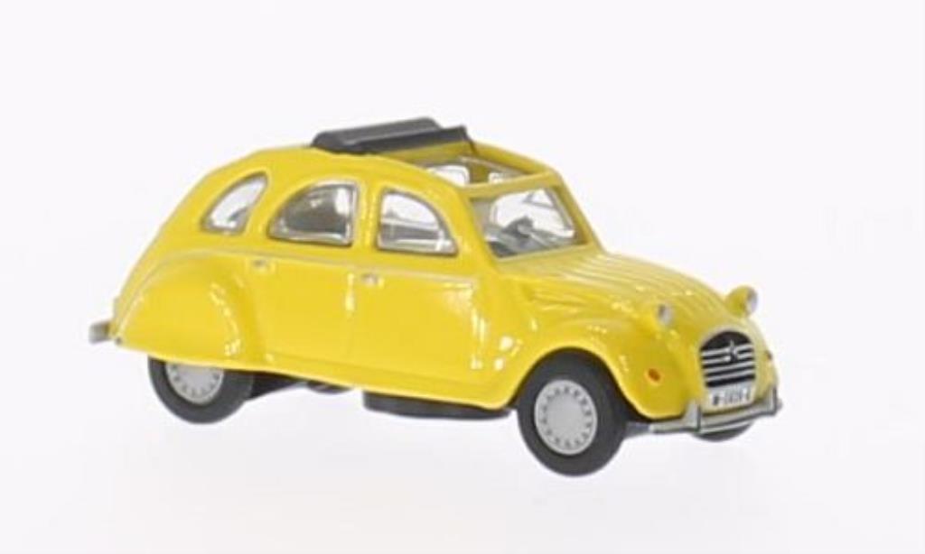 Citroen 2CV 1/87 Schuco giallo modellino in miniatura