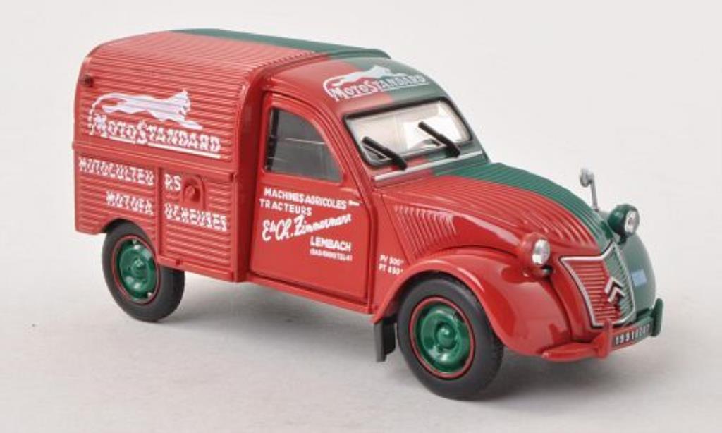 Citroen 2CV 1/32 Universal Hobbies Motostandard rosso/grun modellino in miniatura