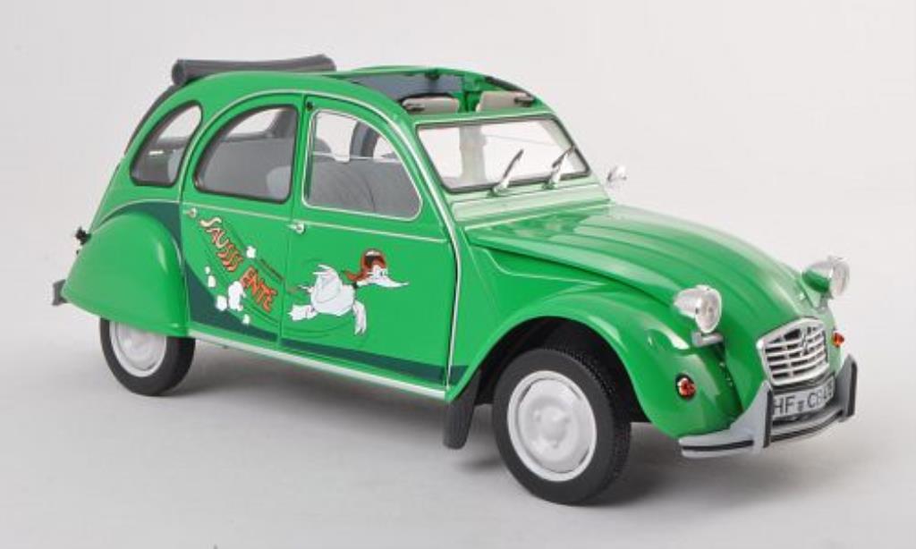 Citroen 2CV V6 1/18 Norev V6 Club Sausss Ente grun 1987 modellino in miniatura