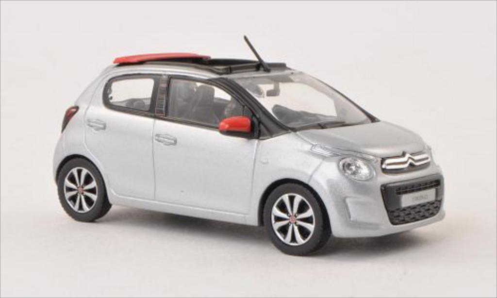 Citroen C1 1/43 Norev Airscape 5-Turer metallico grigio 2014 modellino in miniatura